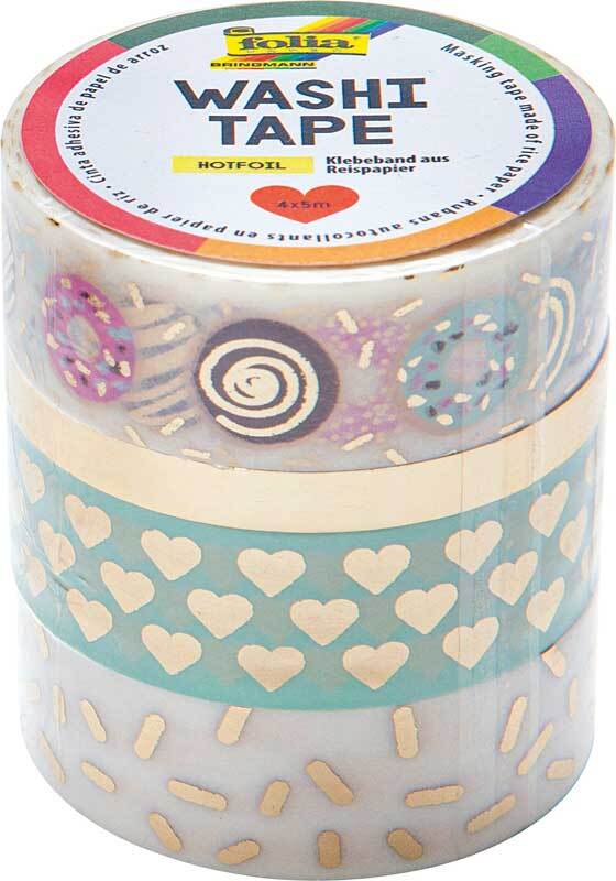 Washi Tape Set - hotfoil, gold/sweet