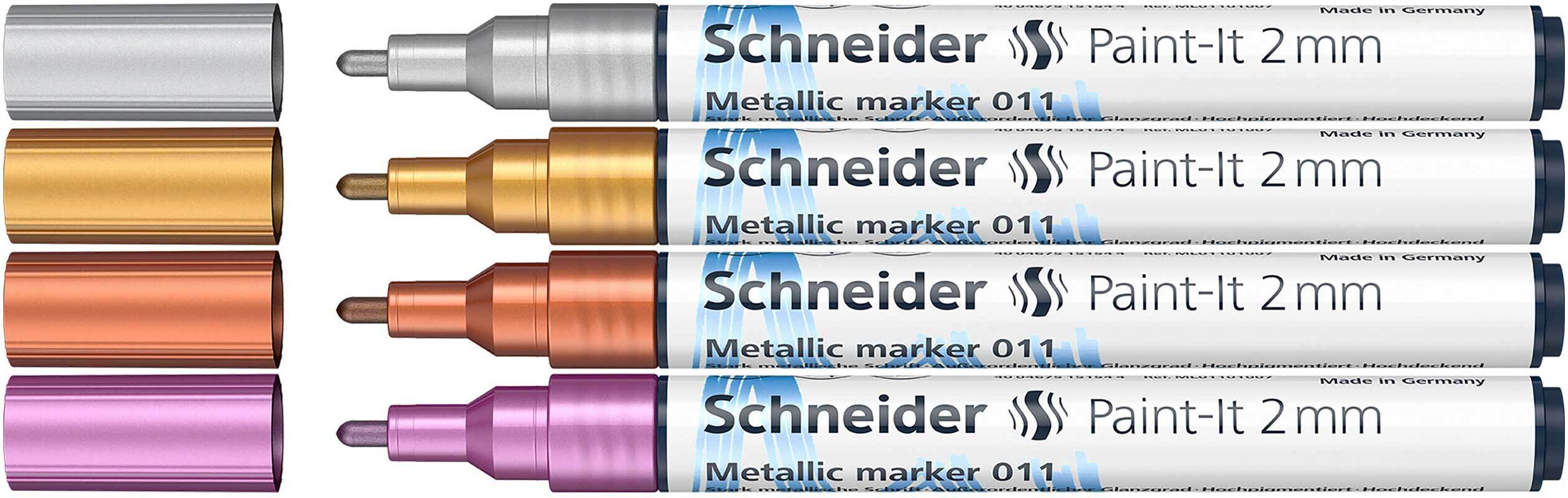 Metallicmarker Schneider Paint-It 2 mm - 4 Farben